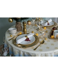 Скатерть новогодняя «» Christmas time, d=150 см +/-3 см с ГМВО, 100% хлопок, саржа 190 г/м² Этель