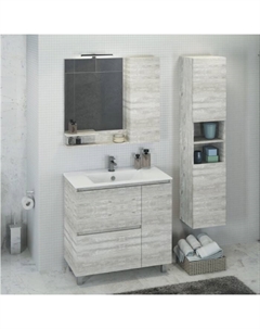 Зеркало шкаф для ванной комнаты «Верона 90», 900×800 мм, цвет дуб белый Comforty