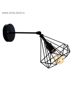 Бра «Блум» 1×40 Вт E27 черный 25×20×25 см Bayerlux