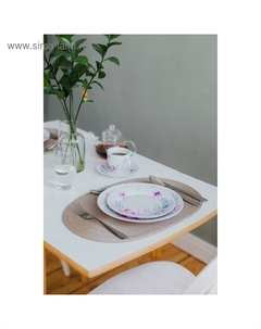 Тарелка обеденная «Флора», d=24 см, керамика Доляна