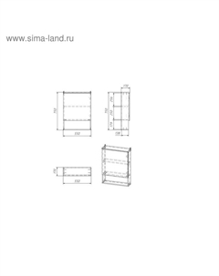 Зеркало-шкаф для ванной комнаты "Вега 5502" белое, 55 х 13,6 х 70 см Клик мебель