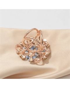 Кольцо для платка «Цветы незабудки», голубое в золоте Qf