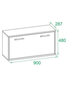 Обувница закрытая «. ТП-3», 900×287×482 мм, цвет дуб сонома/белый Сокол