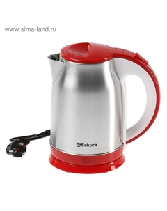 Чайник электрический Sakura SA-2147R, металл, 1.8 л, 1800 Вт, красный Сакура