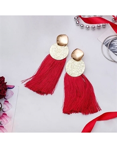 Серьги ассорти «Кисти» хинди, цвет бордовый в золоте, L кисти 6,5 см Qf