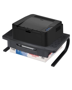 Подставка для оргтехники, 1 отд, 460×300×145 мм, металл основание, черная Brauberg