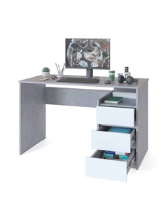 Письменный стол «СПм 21», 1200×600×740 мм, цвет бетон/белый Сокол