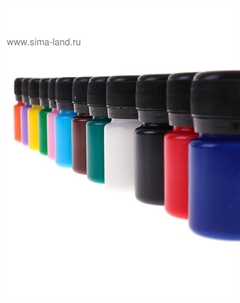 Краска акриловая, набор 12 цветов х 20 мл, ЗХК Decola, глянцевые, 2941116 Завод художественных красок «невская палитра»