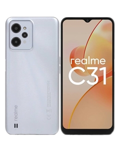 Смартфон Realme C31, 6.5", LCD, 2 sim, 3Гб, 32Гб, 13Мп, 5Мп, microSD, 5000мАч, серебристый