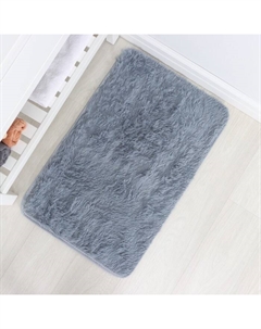 Коврик для дома «Пушистик», 50×80 см, серый Доляна