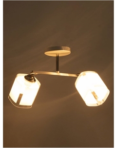 Люстра «Айрис» 2хЕ27 40 Вт бело-хромовый 45×26×27 см Bayerlux