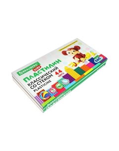 Пластилин 44цв 660г KIDS, со стеком.ВЫСШЕЕ КАЧЕСТВО Brauberg