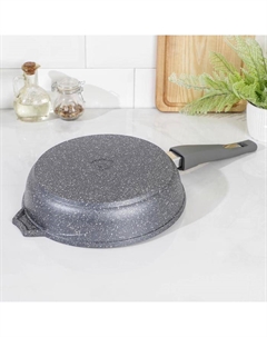 Сковорода «Гранит», d=24 см, съёмная ручка, антипригарное покрытие, алюминий, серая Мечта