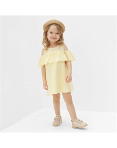 Платье для девочки : Cotton Collection жёлтое, рост 98 см Minaku