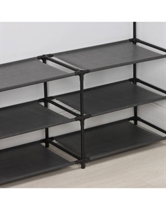 Полка для обуви, 3 яруса, 90×30×57 см, чёрная Ladо́m