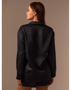 Пижама женская (рубашка, шорты) SL HOME Tensel Home, размер S, чёрная Sima-land home