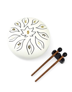 Глюкофон - музыкальный инструмент, цветок белый, 11 лепестков, 18×18×11 см Music life