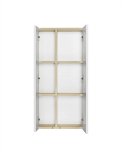 Шкаф навесной «Мишель», 430×230×864 мм, цвет дуб эндгрейн/белый Aquaton