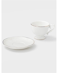 Кофейная пара WY Empire, чашка 100 мл, блюдце d=6.8 см, фарфор, белый Wilson&young