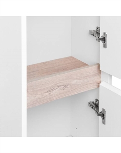 Шкаф колонна «Нортон», правая, 340×240×1600 мм, цвет белый Aquaton