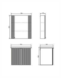 Тумба-умывальник «Лима-70П» антрацит, раковина Como 70 Comforty