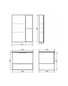 Зеркало шкаф для ванной комнаты «Франкфурт 60», 600×800 мм, цвет бетон светлый Comforty
