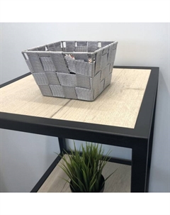 Стеллаж напольный «Мальме 40», 360×1200×360 мм, цвет дуб дымчатый/чёрный Comforty