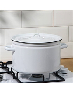 Кастрюля, 7 л, эмалированная сталь, МИКС Стальэмаль