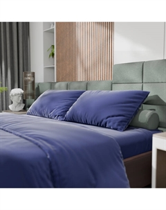 Постельное бельё 2-спальное «», тенсель, синее Этель