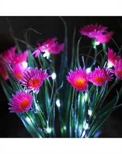 Садовый светильник «Маргаритки», уличный, на солнечной батарее, 70 см, 42 LED, свечение белое Luazon lighting