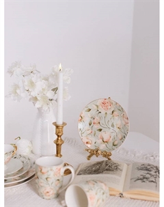 Тарелка WY Pink O'hara, d=20 см, фарфор, зелёная Wilson&young