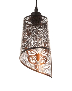 Светильник потолочный «Манчестер» (Бабочки), 1×40 Вт, Е27, черный, 12.5×12.5×24+100 см Bayerlux