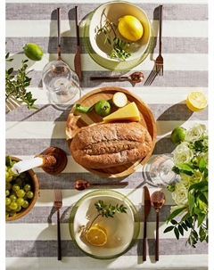 Скатерть «» Graphite, 250×140 см, лён 100%, 260 г/м² Этель