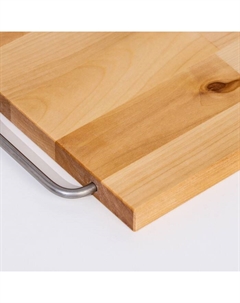 Доска разделочная и сервировочная "Прямоугольник" малая (металлические ручки) 28х18х1,8 см Дарим красиво