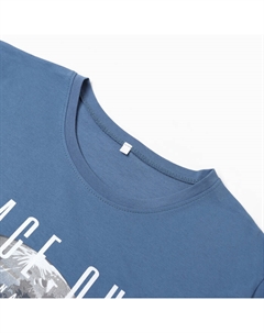 Пижама мужская (футболка/шорты), цвет серо-голубой, размер 54 Руся