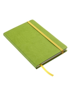 Бизнес-блокнот А5, Green country, 120 листов, в точку, твёрдая обложка, искусственная кожа, на резинке, ляссе, тонированный блок, 3 наклейки Listoff