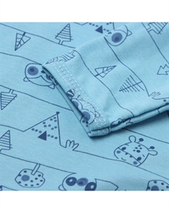 Боди детское с длинным рукавом, цвет голубой/енот, рост 80 Юниор текстиль