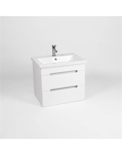 Тумба подвесная «Марсель», 2 ящика, с раковиной. COMO 70, 425×655×500 мм, цвет белый Viant