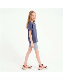 Футболка детская Basic line, графитовая, рост 122 см Minaku