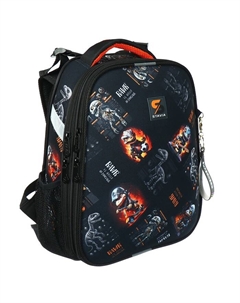 Рюкзак каркасный школьный 38×30×16 см, эргономичная спинка, «Динозавр 1», чёрный Stavia