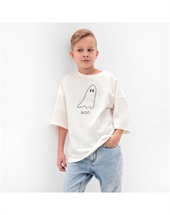 Футболка детская : Exclusive print, цвет молочный, рост 104 см Minaku