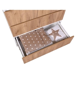 Комод с ящиками kids Simple 1980, 804×505×797 мм, цвет белый/дуб крафт золотой Polini