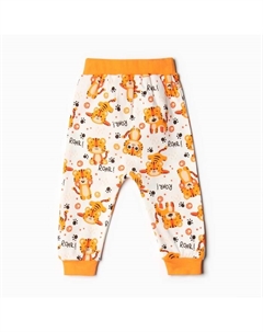 Штанишки детские, цвет белый/тигрята, рост 68 см Bonito