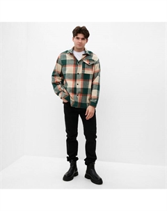 Рубашка мужская в клетку, размер 48, зеленый Mist