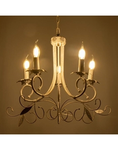 Люстра «Айрис» 5xE14 40 Вт белый с золотой патиной 66×66×46-105 см Bayerlux