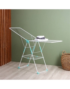 Сушилка для белья двухуровневая, рабочая длина 21 м, белая Ника