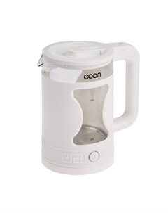 Чайник электрический Econ ECO-1505KE, 1500 Вт, стекло, 1.5 л, белый