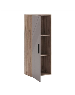 Шкаф навесной малый «Кенди №8», 450×335×1200 мм, цвет дуб альпийский / ясень грей софт Алисия