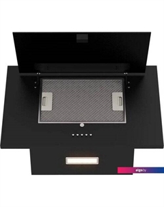 Кухонная вытяжка Коралл 60П-430-К3Д 266401 (черный/черное стекло) Elikor