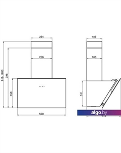 Кухонная вытяжка Антрацит 60П-650-Е3Д (белый) Elikor